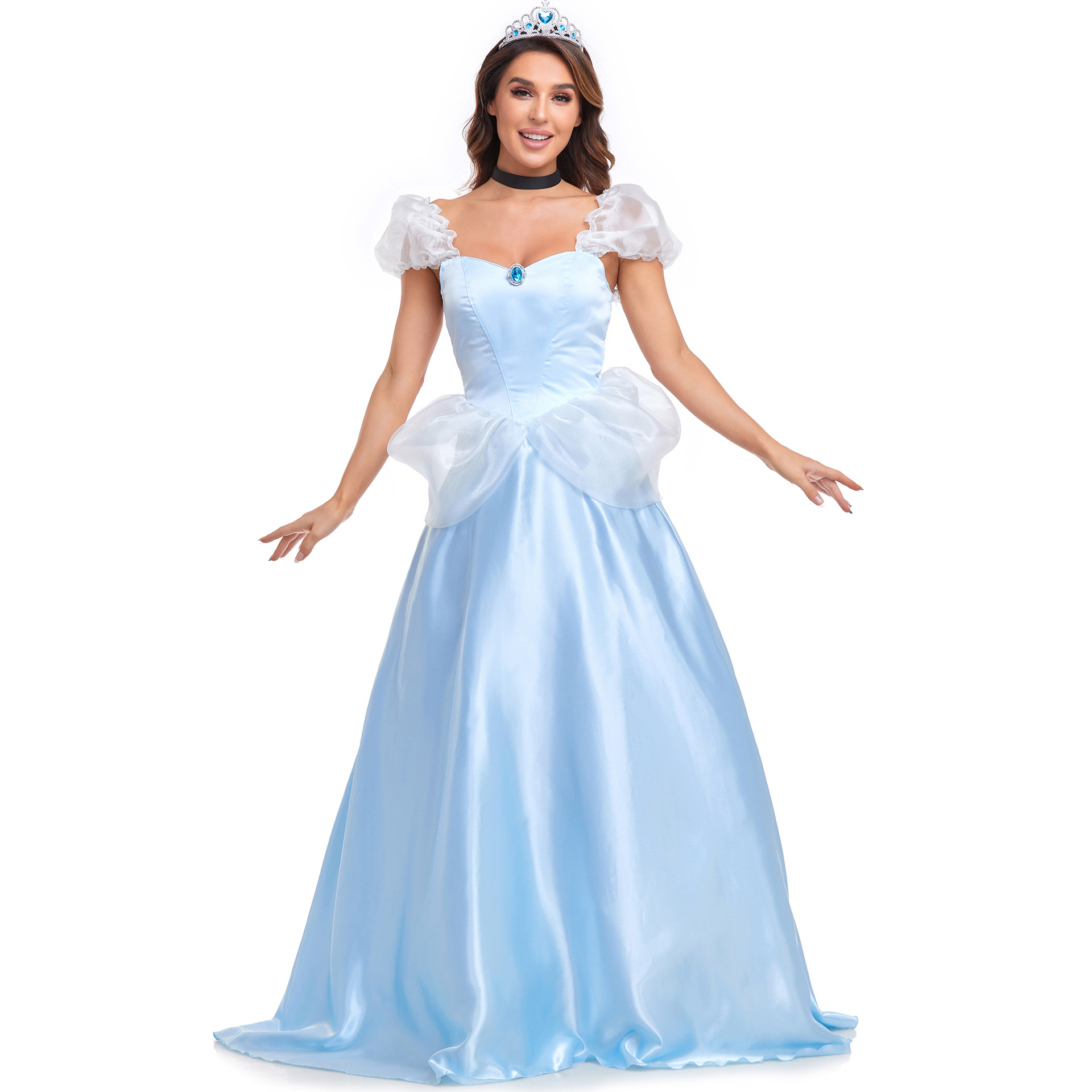 Deluxe Princess Costume Game Dress Halloween Costume Size S-2XL for Women